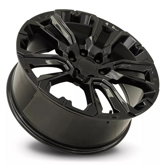 201290286502 - Factory Reproductions FR 201 22X9 6X139.7 28mm Gloss Black - Factory Reproductions Wheels Canada