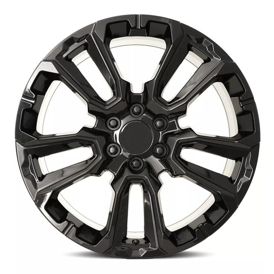 201290286502 - Factory Reproductions FR 201 22X9 6X139.7 28mm Gloss Black - Factory Reproductions Wheels Canada