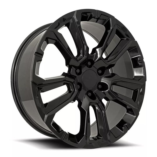 201290286502 - Factory Reproductions FR 201 22X9 6X139.7 28mm Gloss Black - Factory Reproductions Wheels Canada