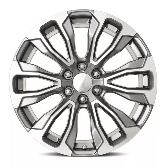 203410316510 - Factory Reproductions FR 203 24X10 6X139.7 31mm Grey Machined Face - Factory Reproductions Wheels Canada