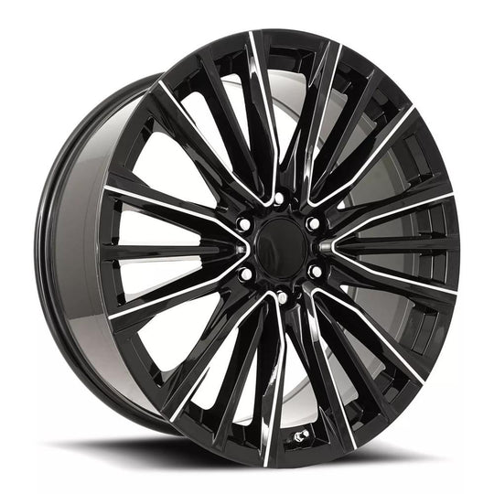205410286513 - Factory Reproductions FR 205 24X10 6X139.7 31mm Gloss Black Balled Milled - Factory Reproductions Wheels Canada