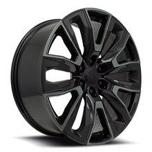 Charger l'image dans la galerie, 207290286518 - Factory Reproductions FR 207 22X9 6X139.7 28mm Gloss Black Machined Face with Dark Tint and Satin Black Inserts - Factory Reproductions Wheels Canada