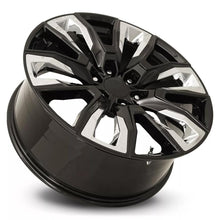 Load image into Gallery viewer, 207410316512 - Factory Reproductions FR 207 24X10 6X139.7 31mm Gloss Black with Chrome Inserts - Factory Reproductions Wheels Canada