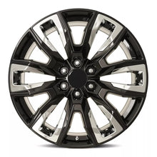 Load image into Gallery viewer, 207290286512 - Factory Reproductions FR 207 22X9 6X139.7 28mm Gloss Black with Chrome Inserts - Factory Reproductions Wheels Canada