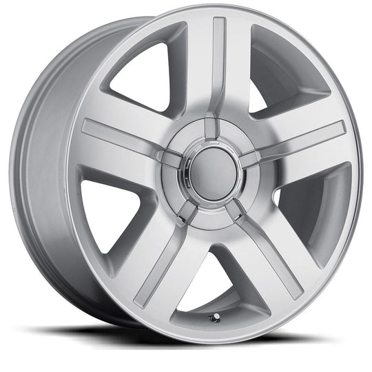 37085005009 - Factory Reproductions FR 37 20X8.5 5X127 0mm Silver Machined Face - Factory Reproductions Wheels Canada