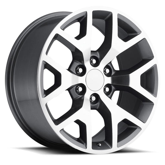 44090276510 - Factory Reproductions FR 44 20X9 6X139.7 27mm Grey Machined Face - Factory Reproductions Wheels Canada