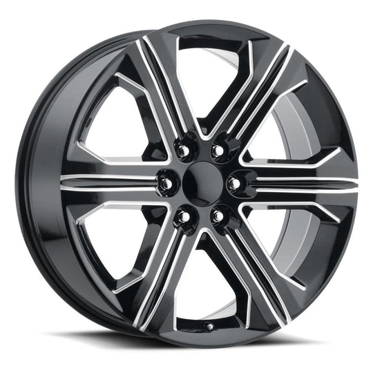 47290246513 - Factory Reproductions FR 47 22X9 6X139.7 24mm Gloss Black Ball Milled - Factory Reproductions Wheels Canada