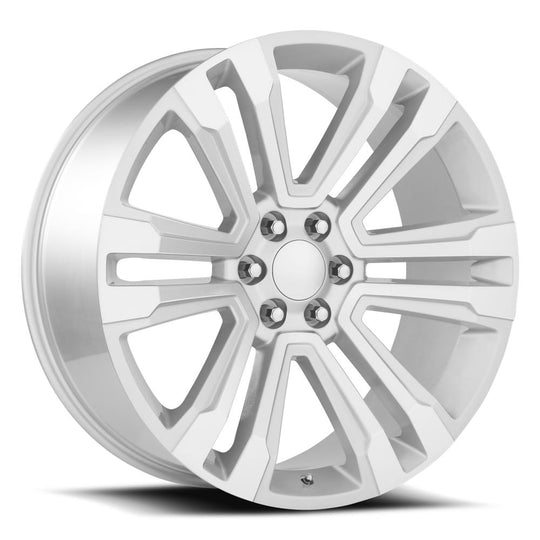 72410306509 - Factory Reproductions FR 72 24X10 6X139.7 30mm Silver Machined Face - Factory Reproductions Wheels Canada
