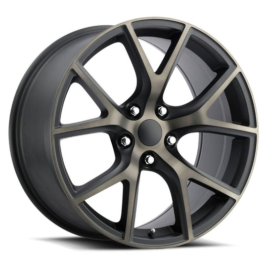75090355023 - Factory Reproductions FR 75 20X9 5X127 35mm Satin Black Machined Face with Bronze Clear - Factory Reproductions Wheels Canada