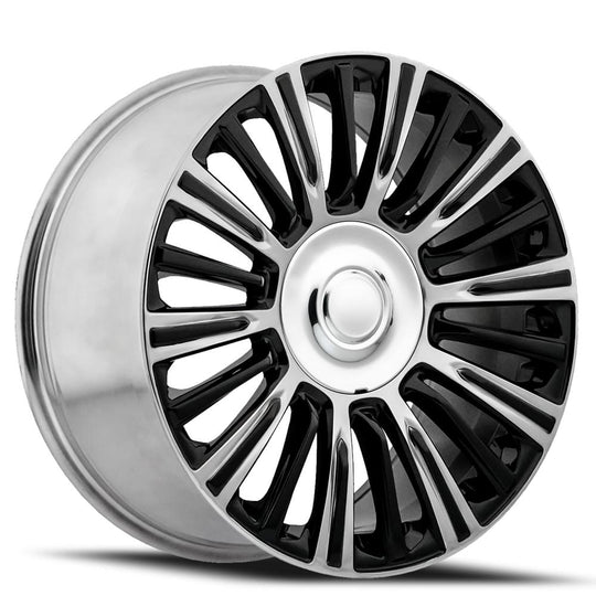 91290286519 - Factory Reproductions FR 91 22X9 6X139.7 28mm Gloss Black Polished Accents - Factory Reproductions Wheels Canada