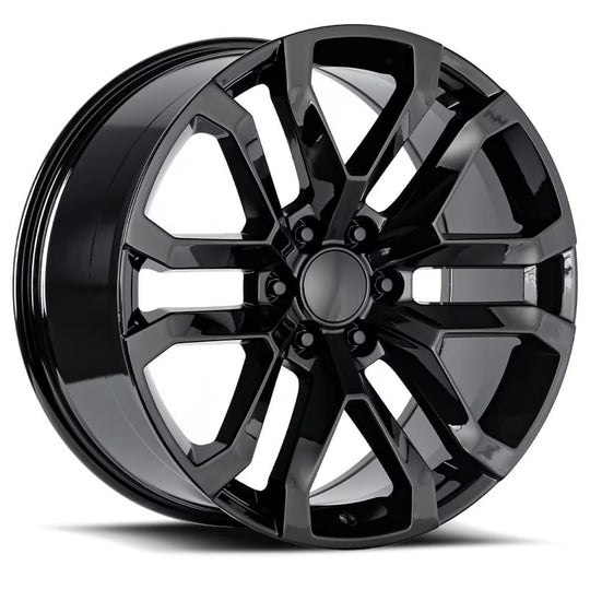 95090286502 - Factory Reproductions FR 95 20X9 6X139.7 28mm Gloss Black - Factory Reproductions Wheels Canada