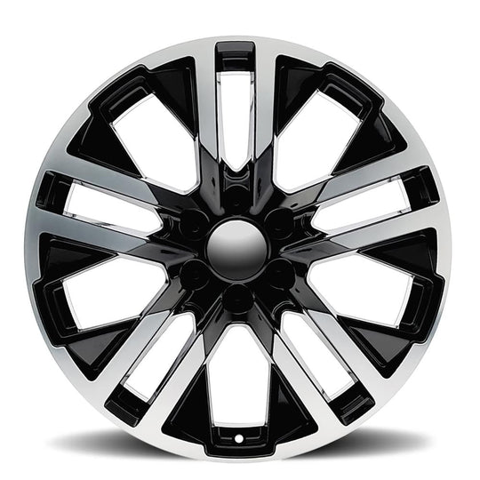 96290286507 - Factory Reproductions FR 96 22X9 6X139.7 28mm Gloss Black Machined Face - Factory Reproductions Wheels Canada