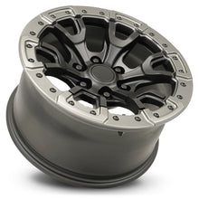 Charger l'image dans la galerie, 99790183653 - Factory Reproductions FR 99 17X9 6X135 18mm Satin Black/Gray Ring - Factory Reproductions Wheels Canada