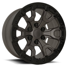 Charger l'image dans la galerie, 99090206552 - Factory Reproductions FR 99 20X9 6X139.7 20mm Satin Bronze/Satin Black Ring - Factory Reproductions Wheels Canada
