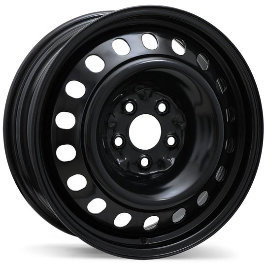 S41-1560-80BN+33C541 - Fast Steel Standard 15X6 5X100 33mm Black - Fast Steel Wheels Canada