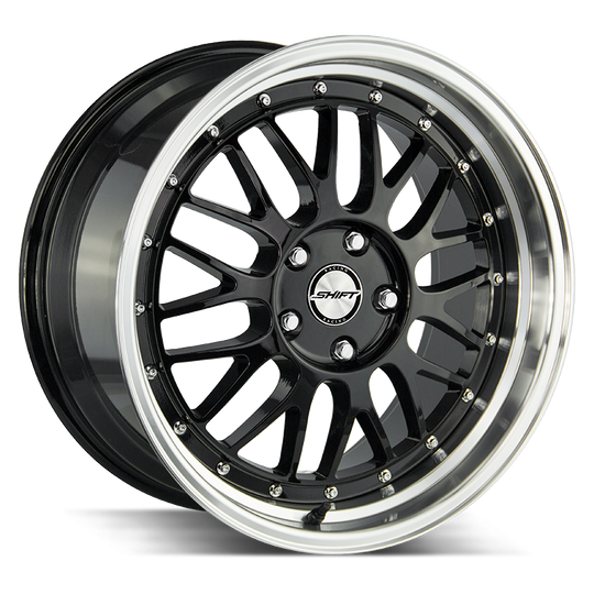 H27850032GBP - Shift H27 Flywheel 18X9 5X114.3 / 5X100 32mm Gloss Black - Shift H27 Wheels Canada