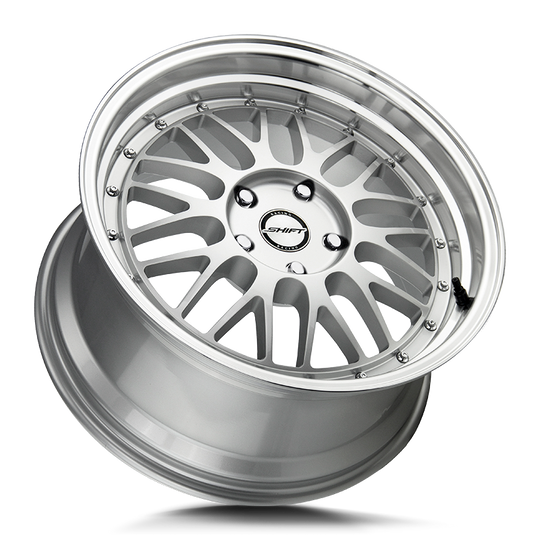 H27850032SP - Shift H27 Flywheel 18X9 5X114.3 / 5X100 32mm Silver - Shift H27 Wheels Canada