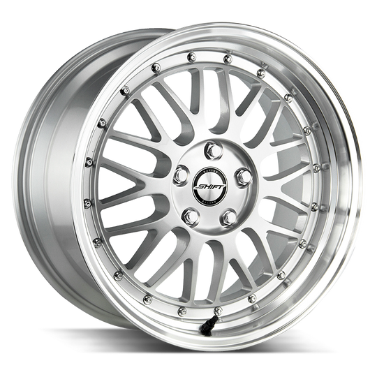H27850032SP - Shift H27 Flywheel 18X9 5X114.3 / 5X100 32mm Silver - Shift H27 Wheels Canada