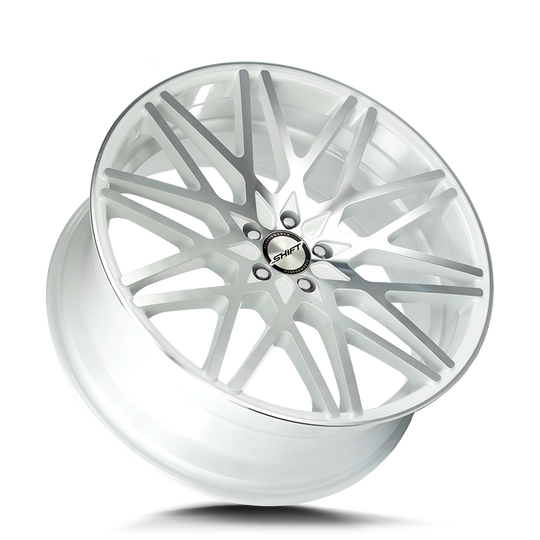 H32251438WM - Shift H32 Formula 22X9 5x114.3 38mm White Machined - Shift Wheels Canada