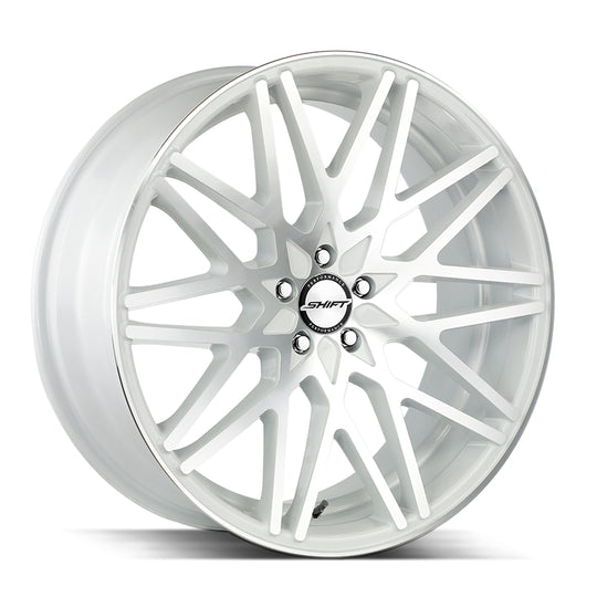 H32251438WM - Shift H32 Formula 22X9 5x114.3 38mm White Machined - Shift Wheels Canada