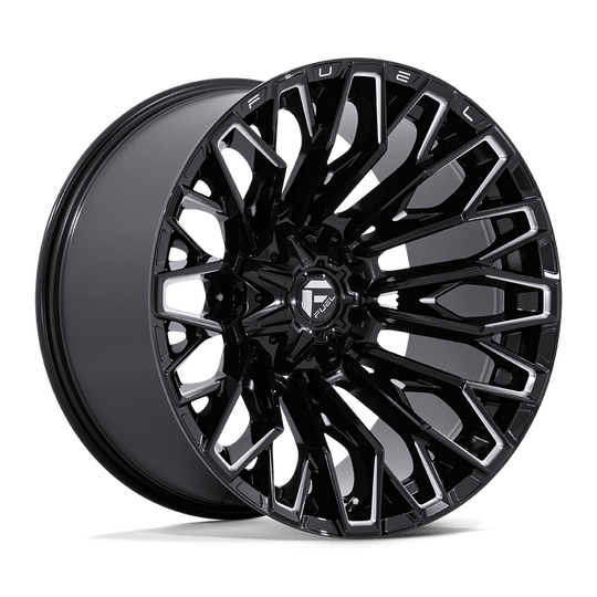 FC865BE22128044N - Fuel Off-Road FC865 Strike 22X12 8X165.1 -44mm Gloss Black Milled - Fuel Off-Road Wheels Canada