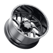 Load image into Gallery viewer, W11722018475 - WELD Off-Road Fulcrum 22X12 8X180 -44mm Gloss Black Milled - WELD Off-Road Wheels Canada