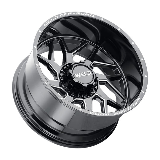 W11700070475 - WELD Off-Road Fulcrum 20X10 5X150 / 5X139.7 18mm Gloss Black Milled - WELD Off-Road Wheels Canada