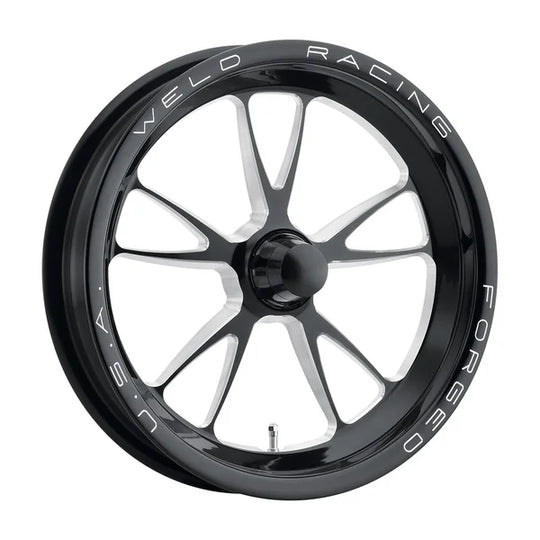 82B-15001 - Weld Racing Full Throttle Frontrunner 15X3.5 Strange Spindle ET -13mm Black - Weld Racing Wheels Canada
