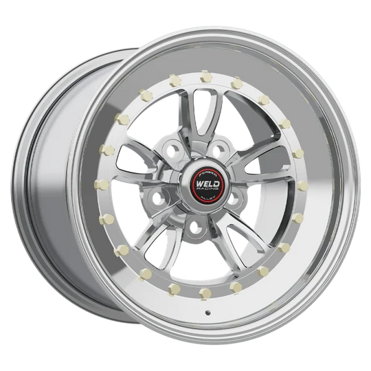 793P-58260 - Weld Racing Full Throttle 15X8 5X120 ET 25mm Polished Center - Polished Shell - Weld Racing Wheels Canada