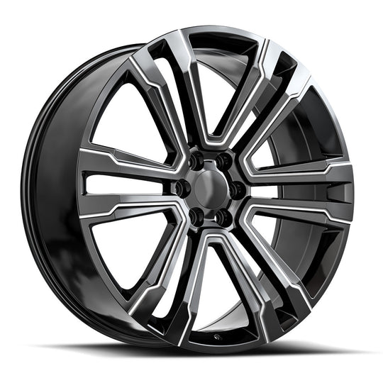G10-28105031GBM - O.E. Revolution G-10 28X10 6X139.7 31mm Gloss Black & Milled - O.E. Revolution Wheels Canada