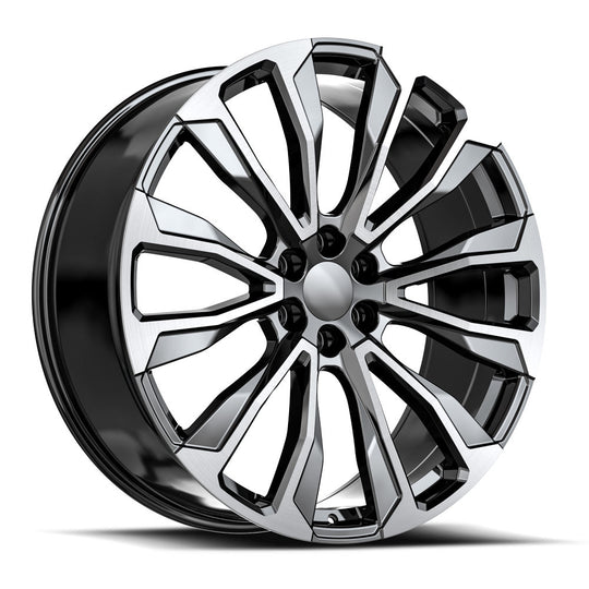 G31-24105031BM - O.E. Revolution G-31 24X10 6X139.7 31mm Gloss Black & Machined - O.E. Revolution Wheels Canada