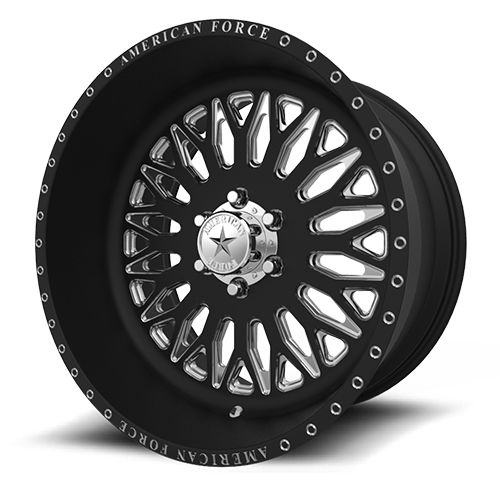 AFTDG31G24-11-21 - American Force AFW Gamma 20X10 8X165.1 -25mm Flat Black Mill-Mach - American Force Wheels Canada