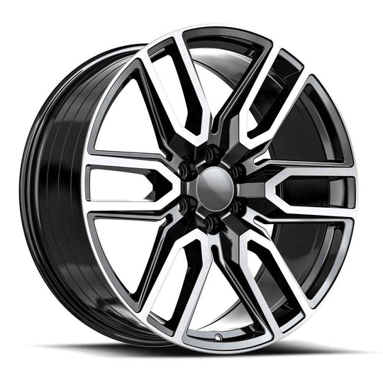 G36-2295031BM - O.E. Revolution G-36 22X9 6X139.7 31mm Gloss Black & Machined - O.E. Revolution Wheels Canada