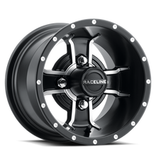 Load image into Gallery viewer, G77-17040-00 - Raceline G77 Mamba 10X7 4X101.6 0mm Satin Black Machined Face - Raceline Wheels Canada