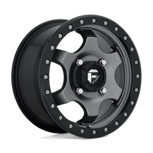 Charger l'image dans la galerie, D6401570A660 - Fuel Off-Road D640 Gatling 15X7 4X137 55mm Matte Gun Metal Black Bead Ring - Fuel Off-Road Wheels Canada