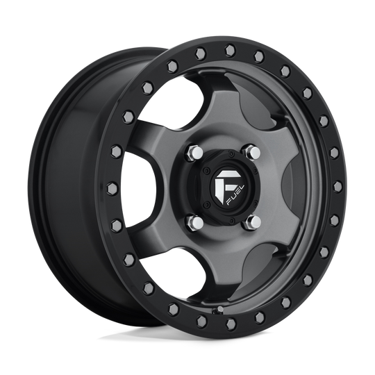 D6401570A660 - Fuel Off-Road D640 Gatling 15X7 4X137 55mm Matte Gun Metal Black Bead Ring - Fuel Off-Road Wheels Canada