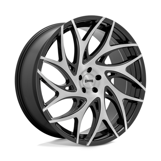 S260240089+30 - DUB S260 G.O.A.T. 24X10 6X135  30mm Brushed Face With Gloss Black Dark Tint Spokes - DUB Wheels Canada