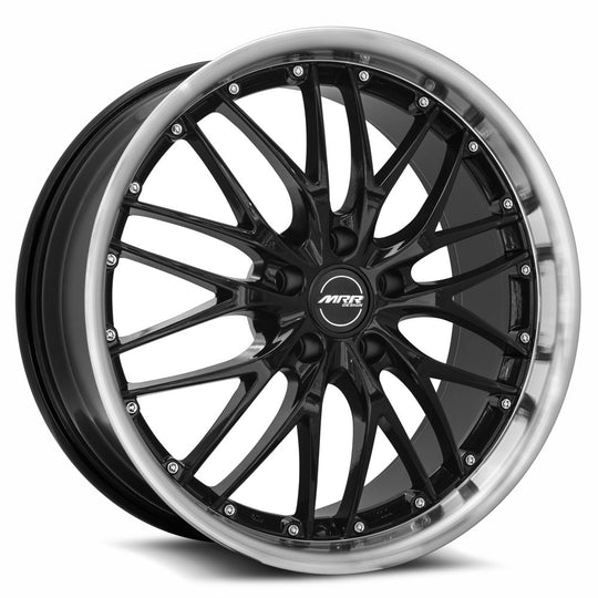 GT0119855xx20BK-51235 - MRR GT1 19X8.5 5X112 35MM Black Machine Lip - MRR Wheels Canada