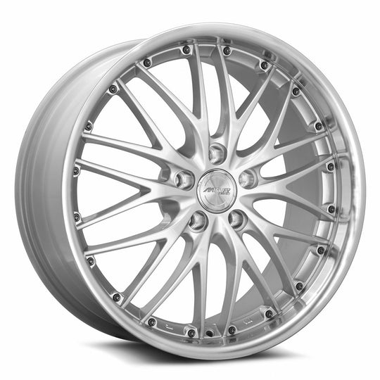 GT0119855xx20HS-51420 - MRR GT1 19X8.5 5X114.3 20MM Hyper Silver Machine Lip - MRR Wheels Canada