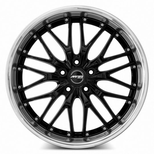 GT0119955xx24BK-51440 - MRR GT1 19X9.5 5X114.3 40MM Black Machine Lip - MRR Wheels Canada
