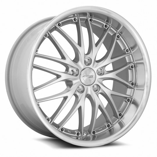 GT0119955xx24HS-51424 - MRR GT1 19X9.5 5X114.3 24MM Hyper Silver Machine Lip - MRR Wheels Canada