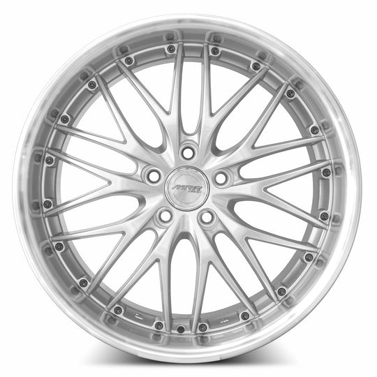 GT0118955xx24HS-52024 - MRR GT1 18X9.5 5X120 24MM Hyper Silver Machine Lip - MRR Wheels Canada