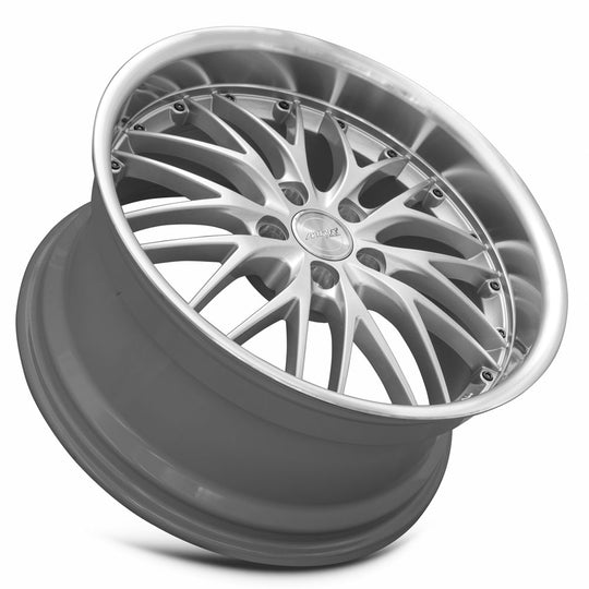 GT0119955xx24HS-51225 - MRR GT1 19X9.5 5X112 25MM Hyper Silver Machine Lip - MRR Wheels Canada