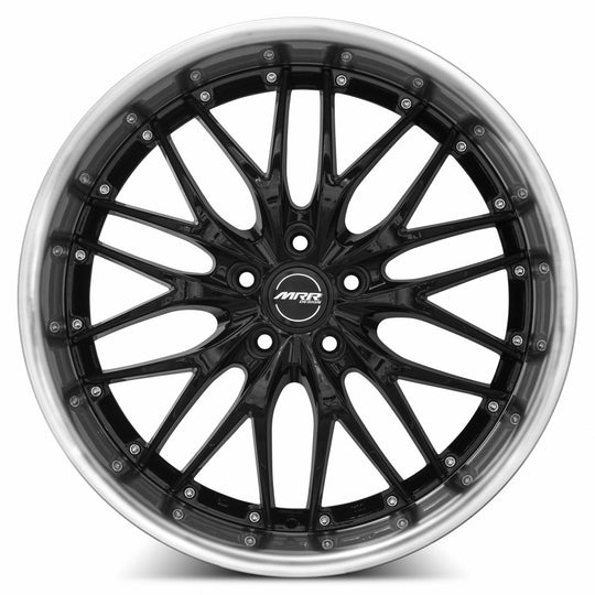 GT0120A05xx20BK-50840 - MRR GT1 20X10 5X108 40MM Black Machine Lip - MRR Wheels Canada