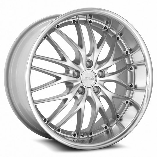 GT0120A05xx20HS-51225 - MRR GT1 20X10 5X112 25MM Hyper Silver Machine Lip - MRR Wheels Canada