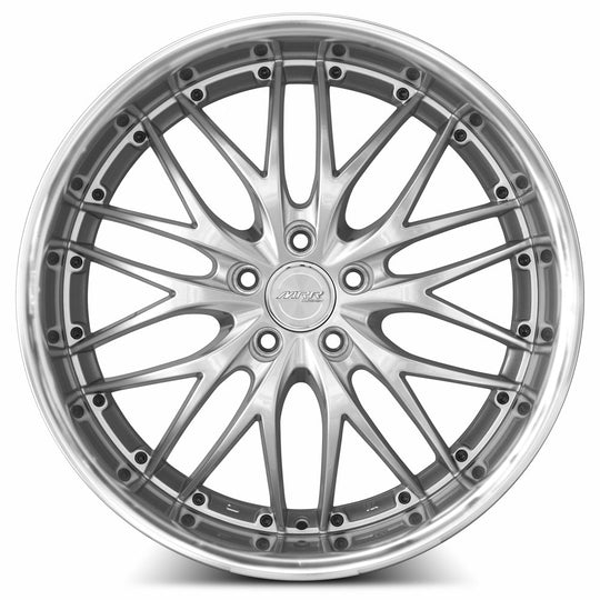 GT0120A05xx20HS-51240 - MRR GT1 20X10 5X112 40MM Hyper Silver Machine Lip - MRR Wheels Canada