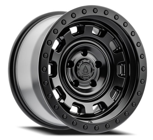 A112179089N01201 - Arena Gunner 17X9 6X135 -12mm Satin Black - Arena Wheels Canada