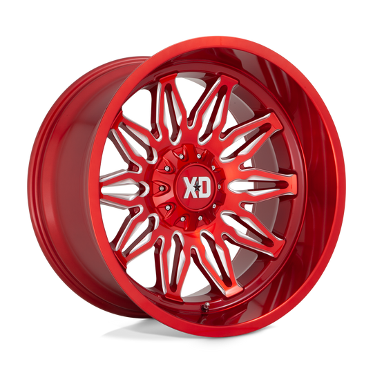 XD85922235944N - XD XD859 Gunner 22X12 5X127 / 5X139.7 -44mm Candy Red Milled - XD Wheels Canada