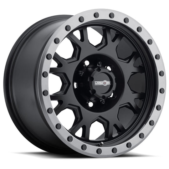 GV8-7973MBAL12 - Vision GV8 Invader 17X9 5X127 12mm Matte Black Anthracite Lip - Vision Wheels Canada