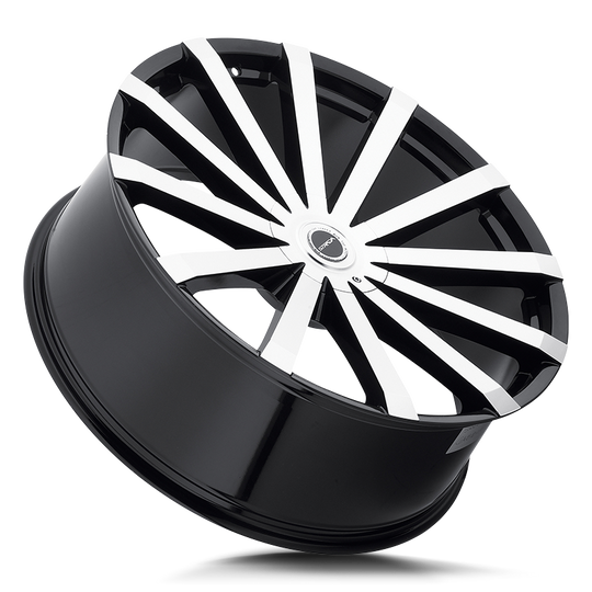 S50600015GBM - Strada S50 Gabbia 26X10 BLANK 15mm Gloss Black Machined - Strada Wheels Canada